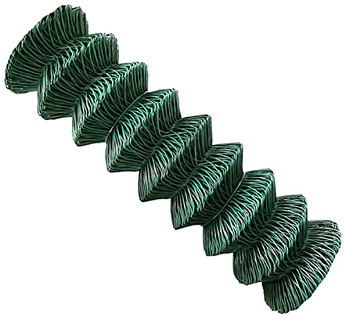 V2Aox Valla de malla de alambre recubierto de PVC, color verde, alambre de 2,8 mm de diámetro, malla de 60 x 60 mm, malla cuadrada, altura: 80 cm, longitud: 15 m