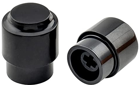 Musiclily Pro Metric Size Vintage Guitar Barrel Switch Tips, Black 2 Pcs | 3 Way Pickup Selector Switch Knobs, for Import Squier Tele Style