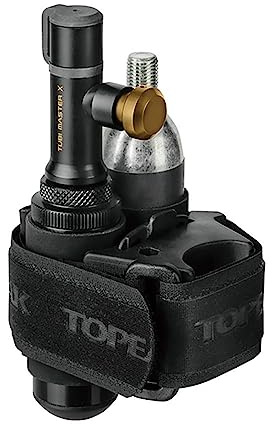 Topeak Tubi Master X Mit 25G CO2-Kartusche Reparaturset aus Stahl und Aluminium in der Farbe Schwarz-Gold, Maße: 6cm x 5,8cm x 12,3cm, 15400077