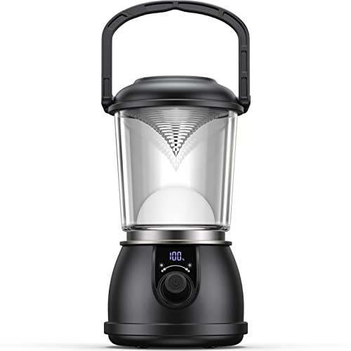 EMNT Uppladdningsbar campinglampa, upp till 400 timmars batteritid Campingtältlampa, nödljus 1 5 000 mAh för orkaner, strömavbrott, hem, vandring etc.
