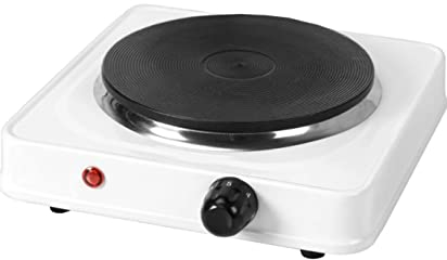 SIC Cocina eléctrica portátil de una placa, estufa portátil, de hierro fundido, temperatura ajustable. Para camping, viajes, cocina al aire libre (1000W)