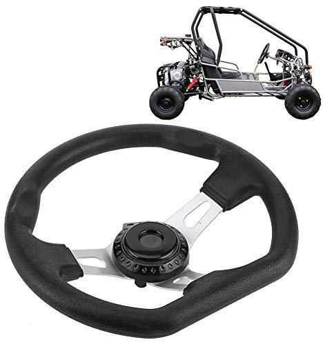 Volant de Direction, Volant de Course en Alliage D'aluminium ABS Noir de 10,63 Pouces, Volant de Conception Universelle pour Chariot de Course GO Kart