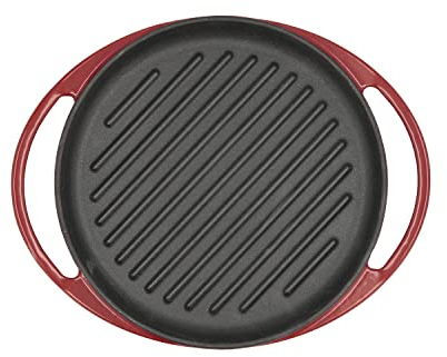 Quid Bidasoa Fierro Asador Redondo Hierro Esmaltado 25cm Rojo