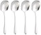 Servierlöffel, 4er-Set Servierlöffel aus Edelstahl, Servierbesteck, Dessertlöffel, Salatlöffel, ideal zum Portionieren von Speisen in Restaurants und bei Familienfeiern(SIZE:20.8 cm x 6 cm)
