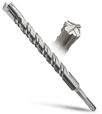 METOTY Punta per trapano SDS Plus, 20 mm x 260 mm, per pietra, cemento, pietra naturale, muro di mattoni