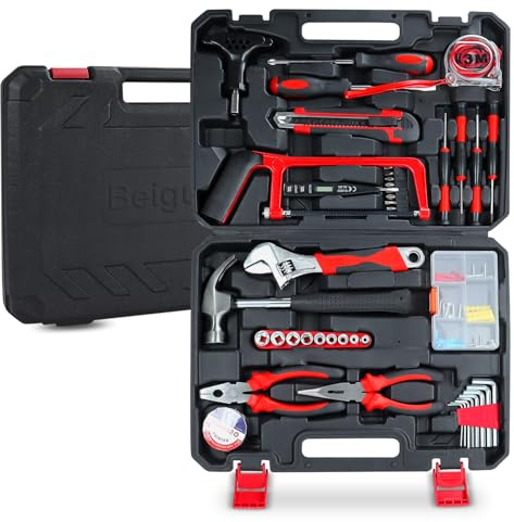 Tool Kit Set for Men Women, Portable Household Hand DIY Tool Kits Set for Home, Tool Box with Tools Included