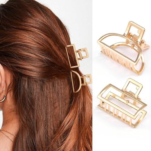 Zoestar Haarklammern, kleine goldene Haarklammern, Metallklammern, ausgefallener Haarschmuck für Damen und Mädchen