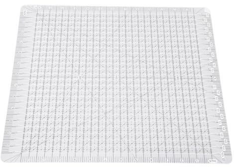 Walfront Quilt-Lineal mit Schlitzen, Nählineal, Transparente Quilt-Vorlagen aus Acryl, 12, 5 X 12, 5 Zoll, Zum Quilten und Nähen, Präzises Stoffschneiden