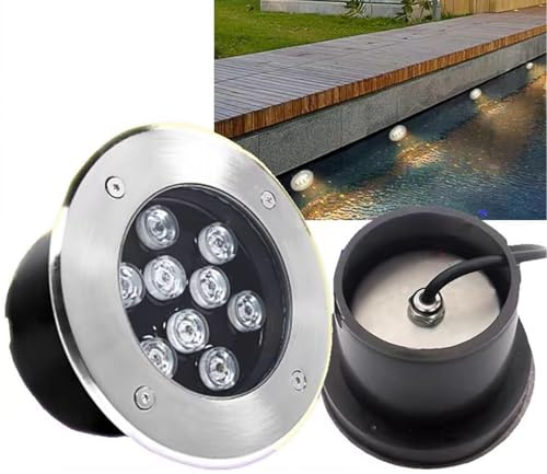 Luci LED Per Piscina - Lampade LED Sommergibili Per Fontane, Faretti LED Da Giardino A Bassa Tensione In Acciaio Inossidabile Da 24 V, Illuminazione Per Laghetti Esterni Impermeabile IP68(Yellow,24W)