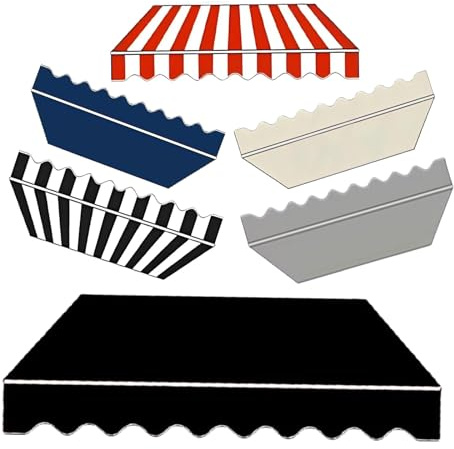 Patio Awning Replacement Fabric 200cm 300cm 500cm 700cm Waterproof Retractable Garden Awnings UV Protection Sun Shades for Terrace Balcony Restaurant(Black,L200xW150cm)