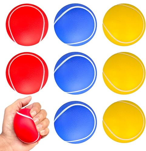 Adhawk 9 Pack Soft Tennis Balls – 7cm Foam Balls – Lightweight, Ideal for Kids – Practice Foam Tennis Balls for Training and Garden Play – Durable Sponge Balls for Pets, Schools, and Recreational Use