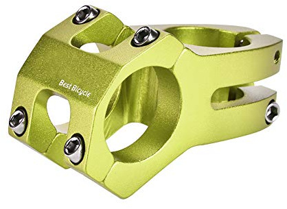 Vástago de bicicleta, 31,8 mm Vástago de bicicleta de montaña Vástago de manillar corto para bicicleta de carretera Piezas de vástago fijo de bicicleta de montaña(Verde)