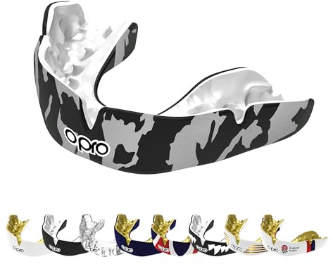 OPRO Instant Custom-Fit Mouthguard - Dentist Level Gum Shield Adult and Kids - OPRO Mouth Guard Boxing and MMA, Self-Fit Gum Shield Rugby and Hockey - Maximum Protection with Dental Warranty