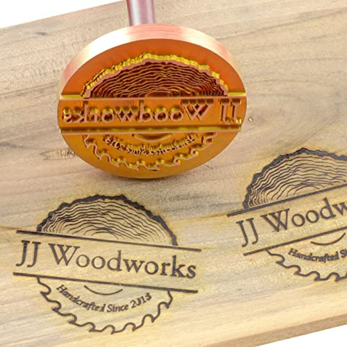 Custom Logo Branding Eisen Personalisierter Wärmestempel Leder Holz Branding Eisen zum Backen mit Griff (6.3x6.3cm)