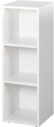 roba Étagère de Rangement à 3 Cases Compatible avec les Commodes à Langer - Étagère sur Pied pour Combler le Vide sous la table à Langer - Bois Laqué Blanc