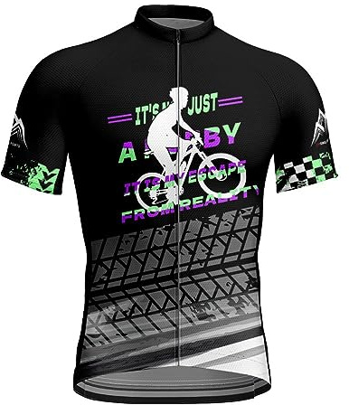 DELIGUO Men's Cycling Jerseys - Summer Tire Pattern Short-Sleeved Cycling Clothing Outdoor Men'S Sports Top Bicycle Mountain Bike Breathable Quick Dry Clothes,As Shown,4Xl
