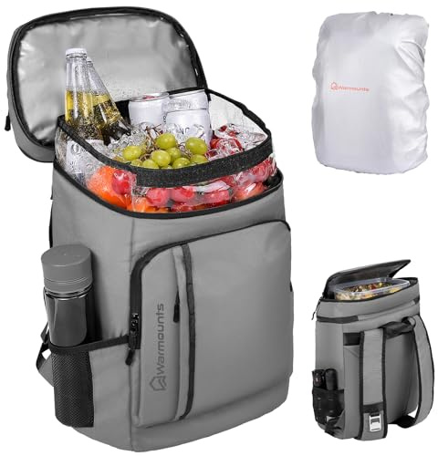 WARMOUNTS isolierte Kühltasche/Rucksack 36/48/75 Dosen, weiche tragbare Lunchtasche mit Reißverschlussöffnung, auslaufsichere PVC-Isolierung, 5-Schicht große Kühltasche für Reisen, Camping, Picknick