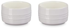 Le Creuset Lot de 2 ramequins droits ronds en grès - 200 ml chacun - Échalote