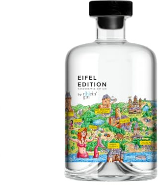 r[h]eingin Tilly Eifel-Edition | 500ml Einzelflasche | 46% vol | Handcrafted Dry Gin | hochwertiger Gin | Geschenkidee für Eifel Liebhaber