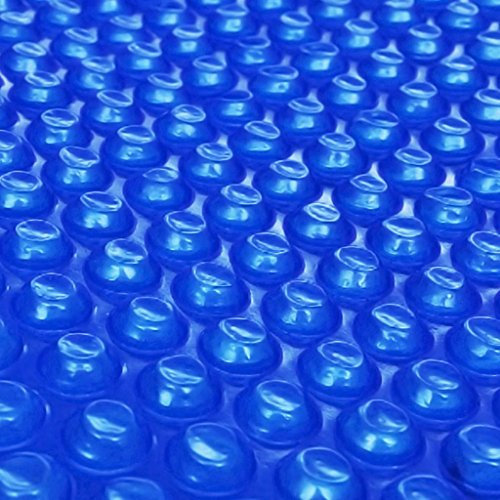 Somanki Treibende Runde PE Pool-Solarplane, Poolplane, Poolbeleuchtung, Poolabdeckung, Poolzubebör, Swimming Pool Abdeckplane, 381 cm Blau