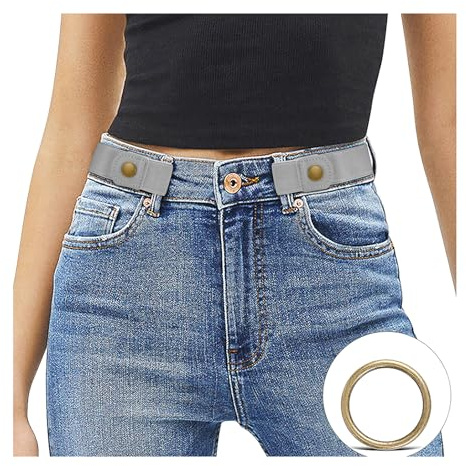 JasGood Schnallenfreier Damen Stretch Elastischer Gürtel für Damen Herren, Plus Size Keine Schnalle Unsichtbarer Gürtel für Jeans Hosen