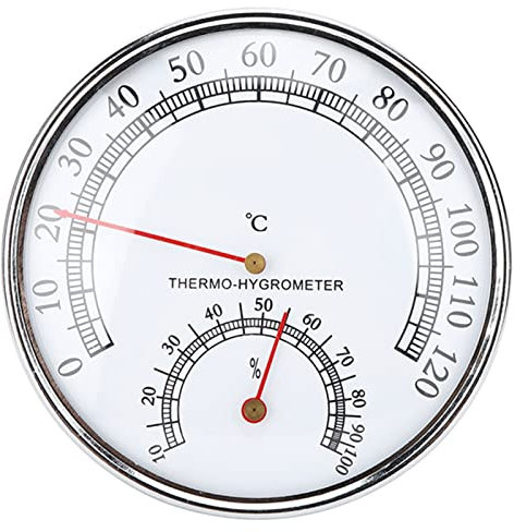 Jwthee Sauna Thermometer, 2 in 1 Sauna Thermometer and Hygrometer Indoor Humidity Temperature Monitor Room Thermometer Sauna Thermometer Large