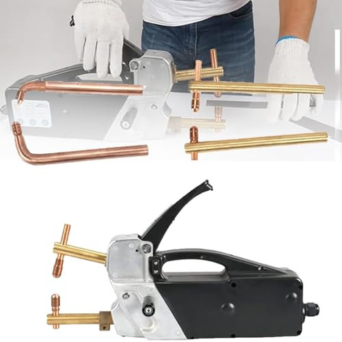 Handheld Welding Tip Spot Welder, Portable Handheld Welding Tip Gun, With Replaceable Welding Electrode Arms for Sheet Metal (2.0 + 2.0mm)
