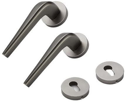 Serratura for porta camera da letto nera spazio solido alluminio domestico serratura magnetica porta interna maniglia for porta in legno(DFT41 S432 space gray)