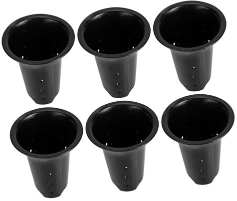 HEMOTON 6pièces Lot de Pots pour Orchidée Plastique avec Latéraux pour Pot De Fleur Maison Contenants De Pépinière