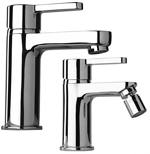 Set Paini Arena Lavabo + Bidet Miscelatori Monoforo Cromati 92CR211 + 92CR306