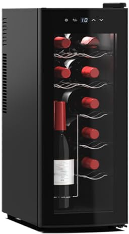 PP-Vic Bodega Y Gabinete Para Vinos Con Almacenamiento A Temperatura Constante, Mini Refrigerador Pequeño De Metal De 6 Capas, Independiente,Puede Almacenar Vino Y Copas De Vino,Vino Tinto,Champán