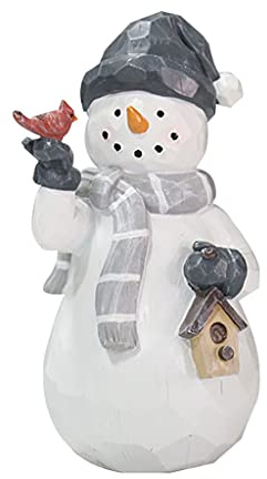 BUBEFSKD Cartoon Ornamenti Resina Artigianato Regalo Natale Pupazzo di Neve Desktop Decorazioni Giardino Miniatura Figura Accessori Natale Pupazzo di neve Decorazioni