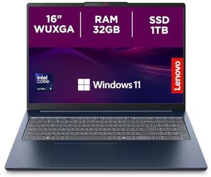 Lenovo IdeaPad Slim 5 | Laptop | Intel Ultra 9 | 32GB | 1TB | Ohne Netzteil | 16 WUXGA Display | Intel Core Ultra 9 185H, 16C | 1TBSSD | 32GB RAM | Intel Arc Grafik | QWERTZ | Windows 11 | Blau