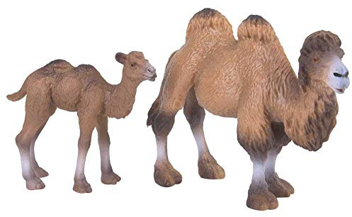 FTVOGUE Set di Figurine di Cammello in Plastica Giocattolo Modello Animale 2 Pezzi Figurina di Animale in Miniatura Ad Alta Simulazione con Superficie Liscia per Decorazioni per Feste Educative per