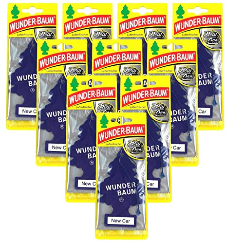 Wunderbaum New Car Lot de 10 désodorisants pour voiture