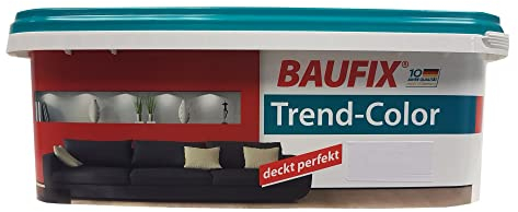 Baufix Wandfarbe Trend-Color Farbwahl Seidenmatt 2,5 L, Farbe:basaltgrau