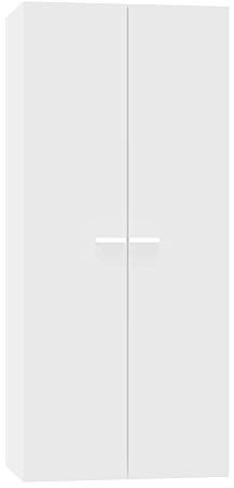 MUEBLES PITARCH | Armario Dormitorio Ropero 2 Puertas, Blanco, 180x79x52 cm(Alto x Ancho x Fondo), Mueble Auxiliar Moderno, Colección Tibet