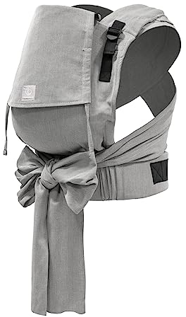 Stokke Limas Babytrage Plus, Grey Melange - Modell 2023 (OCS) - Half Buckle Babytrage - Drei Tragepositionen - Ab 1 Monat/4 kg bis 18 kg