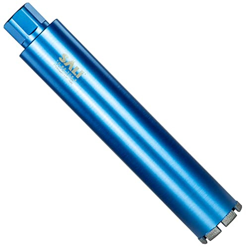 SALI Wet Diamond Core Drill Bits 3/77mm Diameter, 15/380mm Drilling Depth Concrete Core Drill Bit, 1-1/4-7 Thread Core Bit Turbo Laser-Welded Segments with Rebar, Brick, Block, Masonry, Stone