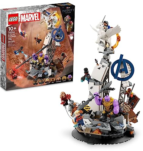 LEGO Marvel Endgame Final Battle, Avengers Model for Build and Display, Collectible Marvel Playset with 6 Minifigures Including Captain Marvel, Shuri and Wanda Maximoff, Marvel Fan Gift Idea, 76266