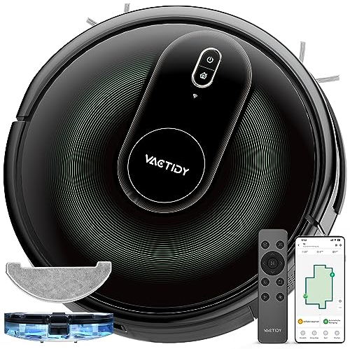 Vactidy Nimble T8 2 in 1 Saugroboter mit Wischfunktion bis zu 120Min Laufzeit, Wischroboter mit 3000Pa Saugkraft, Staubsauger Roboter mit Wischfunktion, saug und wischroboter, Saugroboter Tierhaare