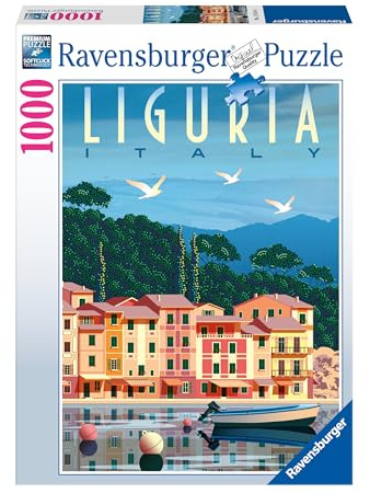 Ravensburger - Puzzle Cartolina dalla Liguria, 1000 Pezzi, Puzzle Paesaggi per Adulti e Ragazzi, Idea Regalo per Lei o Lui, 70x50 cm