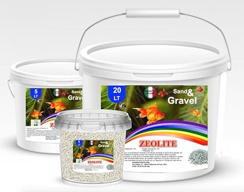 Zeolite naturale per la riduzione di Ammoniaca (NH3) e Fosfato (PO4) in acquari d'acqua dolce e marina (Secchio 1 Litro)