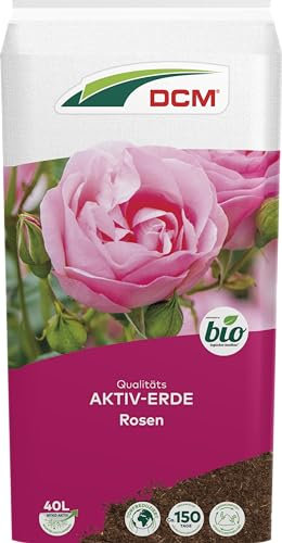 DCM AKTIV-Erde Rosen - Premium Bio-Erde, Spezialerde mit organischem Dünger für Blühpflanzen - 20 L