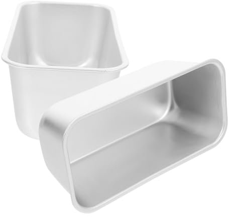LABRIMP 2pcs Square Toast Mold Baking Pans Non-Stick Bread Tray Heat Resistant Cake Moulds for DIY Bread Baking Kitchen Oven Use