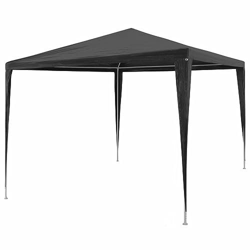 Xichuzi Partyzelt, Festzelt, Pavillion, Bierzelt, Garten Party Zelt, Gartenzelt, Grillpavillon, 3 x 3 m PE Anthrazit