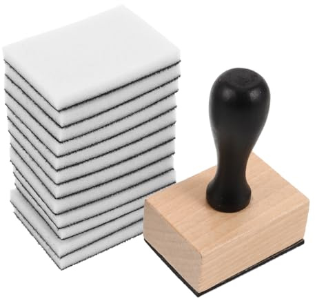 Gatuida Mini-Tintenmischwerkzeug-Set Rundes Tintenmischwerkzeug Mit Holzgriff Und 12 Schaumstoffpads Für Scrapbooking Kartenherstellung Bastelprojekte Zeichnen Und Sanfte Farbverläufe