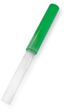 Hye-eun Singing Bowl Mallet Clear Hollow Crystal Base Rubber Striker Stick for Playing Quartz Crystal Singing Bowls and Pyramid (Green)