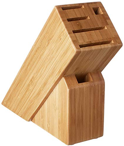 Shun Slimline Knife Block, 6 Slot Knife Holder, Made from Genuine Bamboo, Kitchen Storage for Professional and Home Chefs