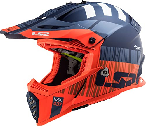 LS2, Crosshelme motorrad Fast evo xcode mat fluo orange blue, XXS